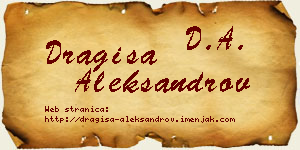 Dragiša Aleksandrov vizit kartica